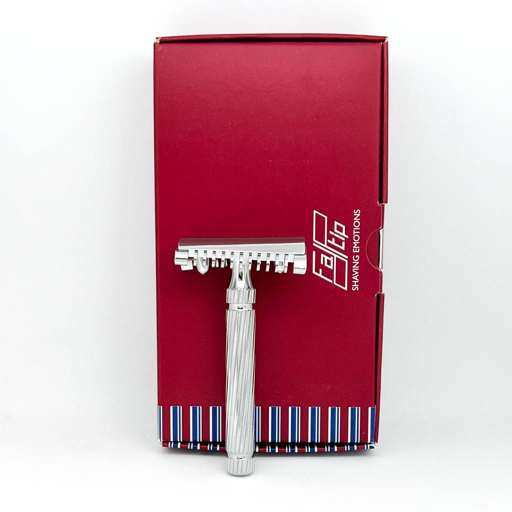 Fatip Storto(Slant) Piccolo (Chrome / Gold) Open Comb Brass Double Edge