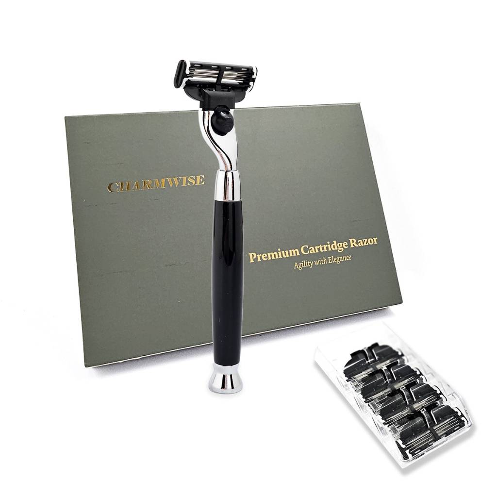 Charmwise Premium Catridge 3 Blade Shaver Gift for Him Manual Shaver