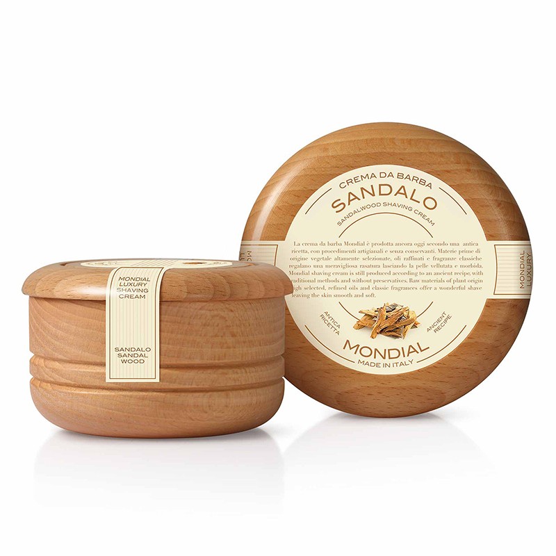Mondial Sandalwood Luxury Shaving Cream with Wooden Jar 14ml Sandalo