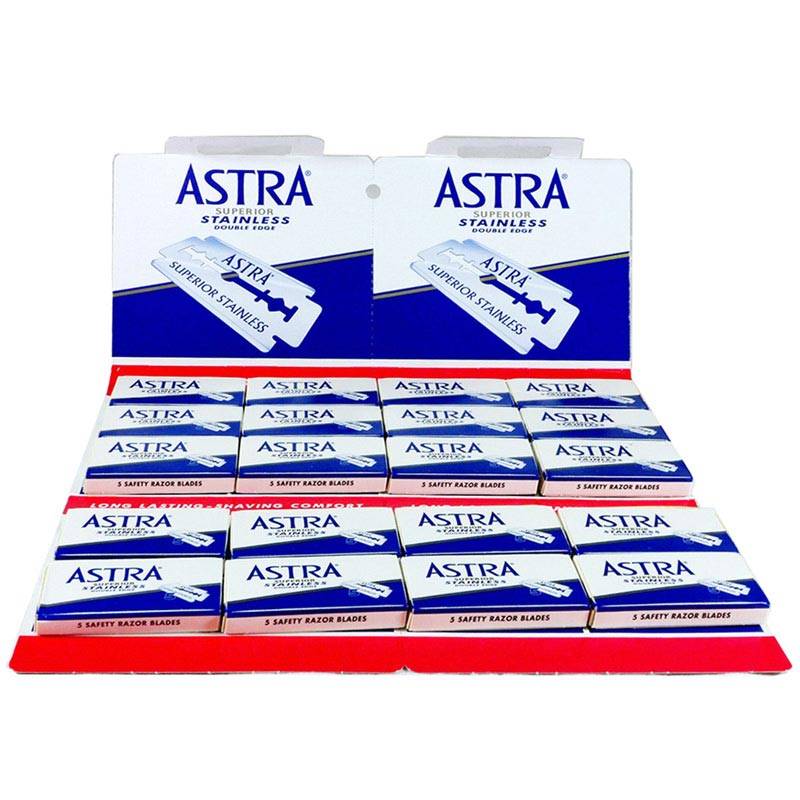 Astra(BLUE) Superior Stainless Safety Razor Blade 10piece Individual Pack