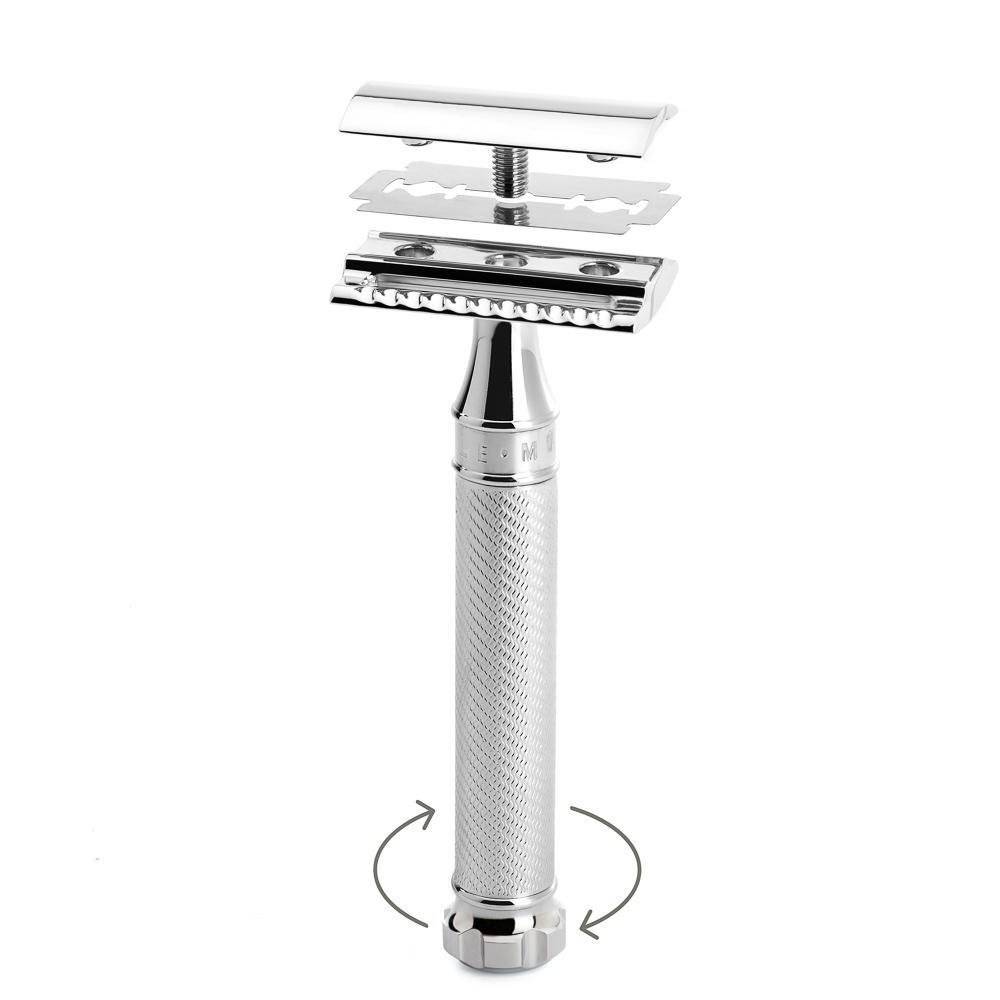 MÜHLE Traditional R89 Chrome Twist Razor Closed Comb R89TWIST