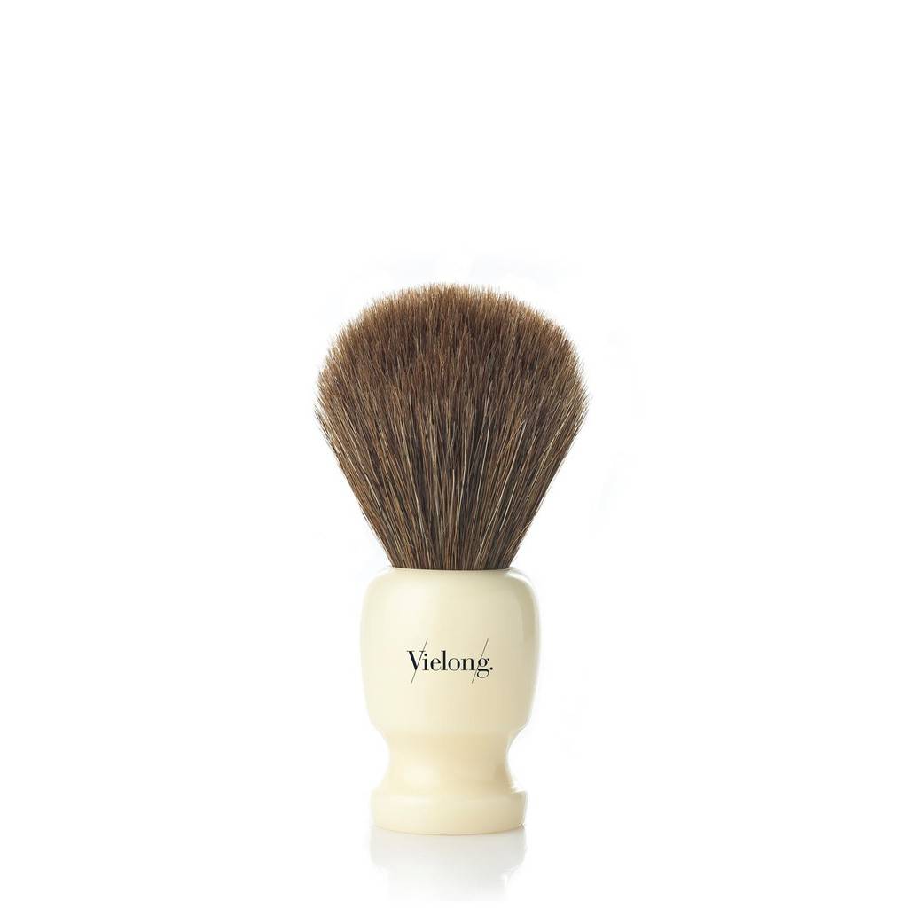 Vielong Vintage Comte Ivory Resin Brown Horse Hair Shaving Brush