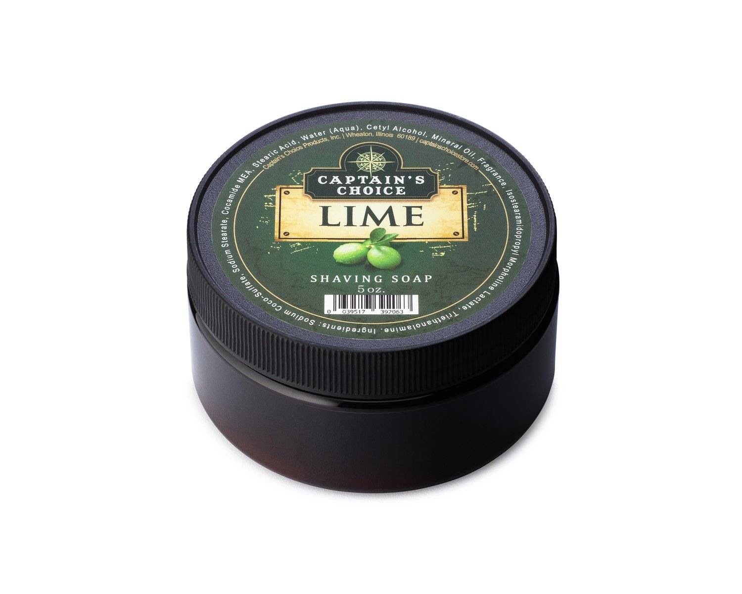 Captain's Choice Lime Shaving Soap Made in USA