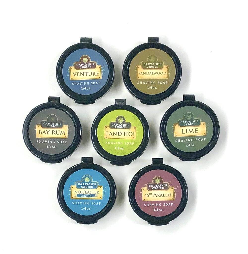 Captain's Choice Shaving Soap Sample Pack Made in USA