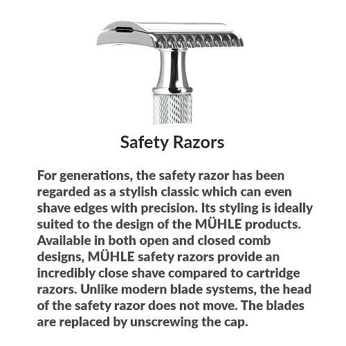 MÜHLE Rocca Stainless Steel Safety Razor Muhle Made In Germany