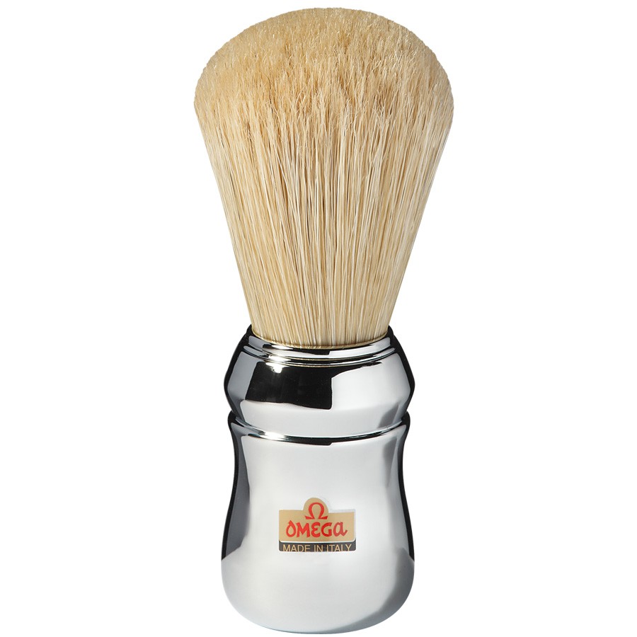 Omega 148 Silver Handle Boar Shaving Brush