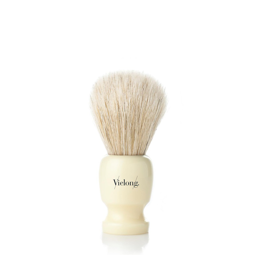 Vielong Vintage Comte Ivory Resin White Horse Hair Shaving Brush