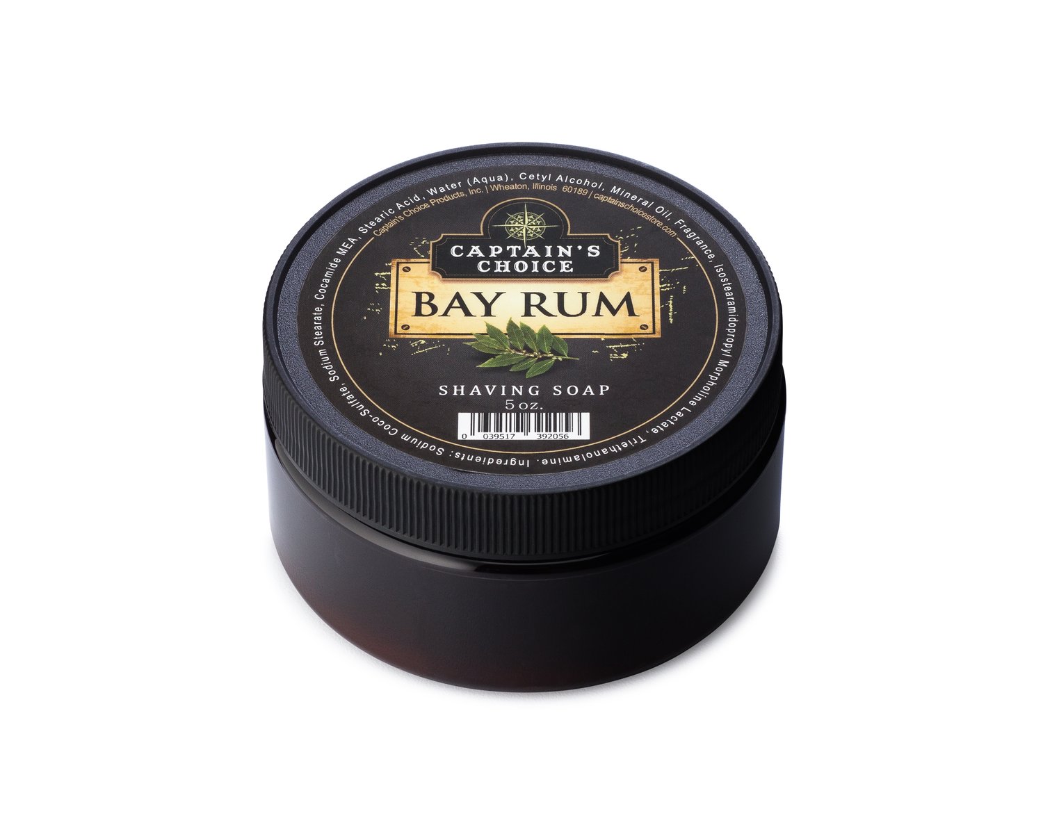 Captain's Choice Bay Rum Shaving Soap Made in USA