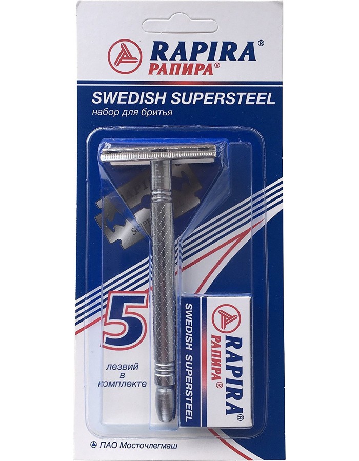 Rapira Swedish Super Steel Double Edge Safety Razor Made in Russia